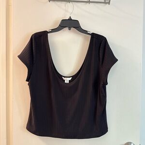 H&M Ribbed Sleeveless Crop Top